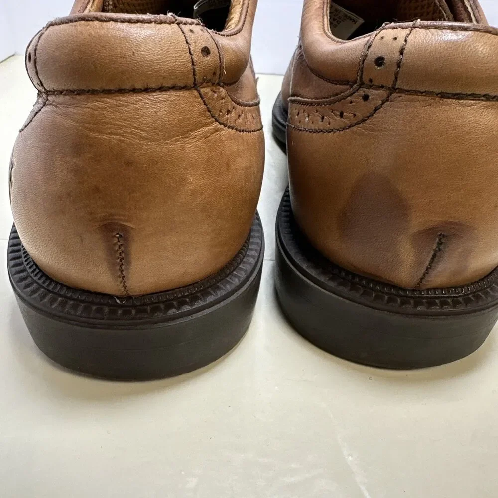 Frye Men's 10 M David Wingtip Oxford Dress Leather Shoes Brown Tan Cognac 84535